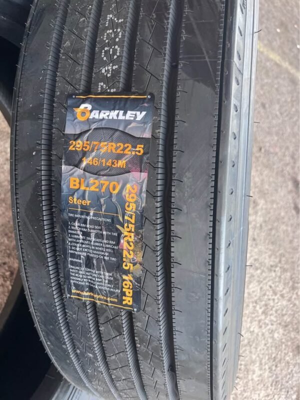 Low Pro Steer Barkley Tires 295/75R22.5